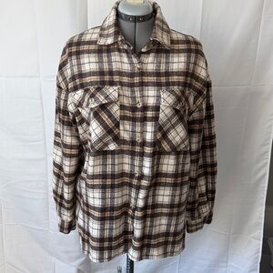 Plaid Button-Up Shirt